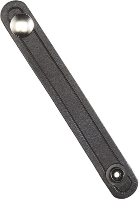 Aker Leather 3/4-Inch Detective Belt Keeper Chrome Snap Small Plain Black - Aker Leather