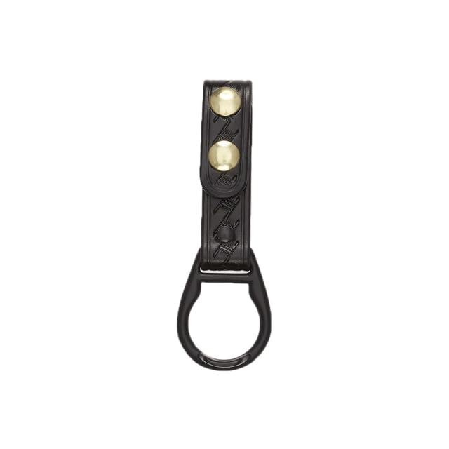 Aker Leather Model 551 Side Handle Baton Ring Strap Basketweave Black Snap - Aker Leather