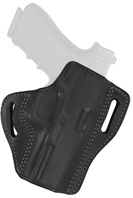 Aker Leather Model 136A Bodyguard Strapless Open Top Pancake Holster Glock  Right Plain Black - Aker Leather