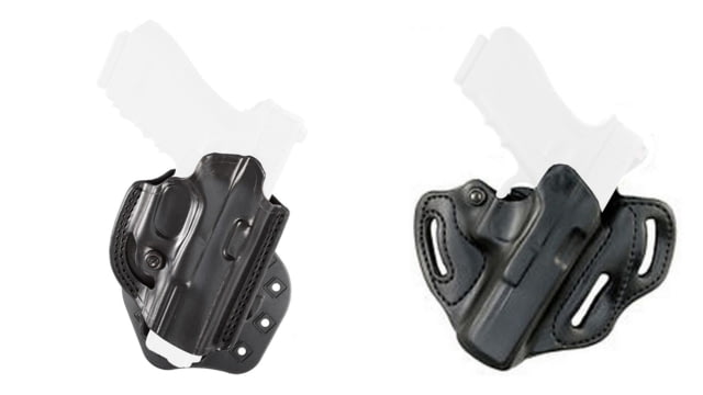 Aker Leather Flatsider Paddle XR19 Strapless Open Top Holsters, SIG Sauer P320 Compact, Right Hand, Plain, Black, H268BPR-SS320C by USA Aker Leather Paddle Holsters