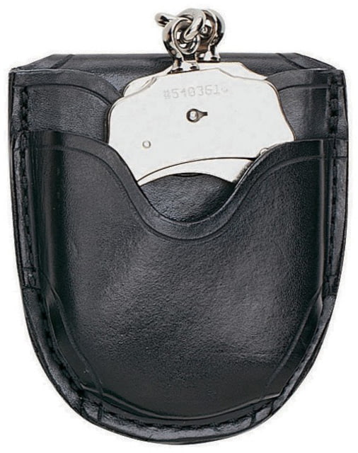 Aker Leather Open Top Handcuff Case Black - Aker Leather