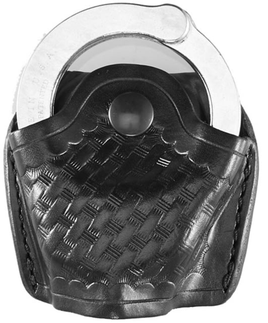 Aker Leather Open Top Chain Handcuff Case Black - Aker Leather