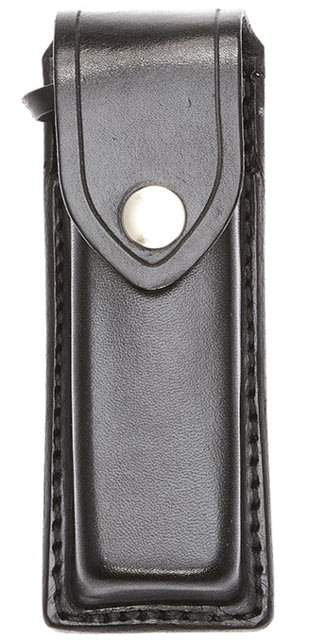 Aker Leather Model 511 Single Magazine Pouch Medium Double Stack 9mm Luger Hidden Snap Plain Black - Aker Leather
