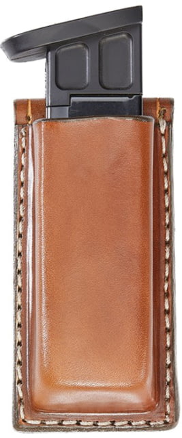 Aker Leather Model 514S SMP Snap-On Magazine Pouch .40 S&W/9mm Luger Double Stack Ambidextrous Plain Tan - Aker Leather