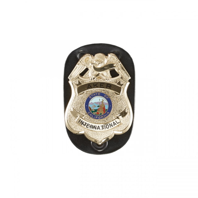 Aker Leather Federal Badge Holder Black - Aker Leather
