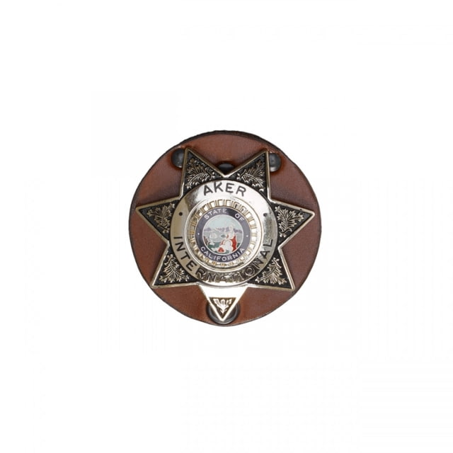 Aker Leather Star Badge Holder Tan - Aker Leather