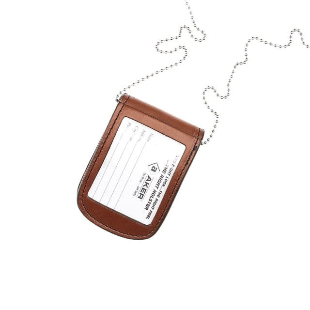 Aker Leather Neck Badge & Id Holder Tan - Aker Leather