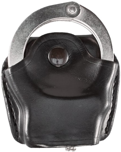 Aker Leather Open Top Hinged Handcuff Case Black - Aker Leather