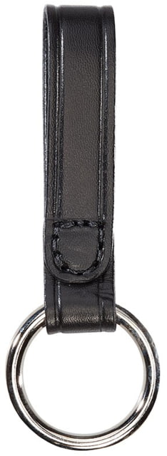 Aker Leather Baton Ring No Snap Black Ring Small Plain Black - Aker Leather