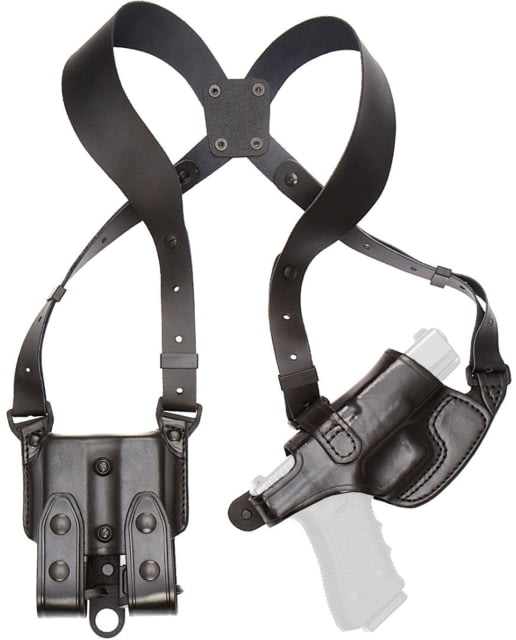 Aker Leather 101 Comfort-Flex Shoulder Holster Rig Left Beretta 92F Plain Black - Aker Leather