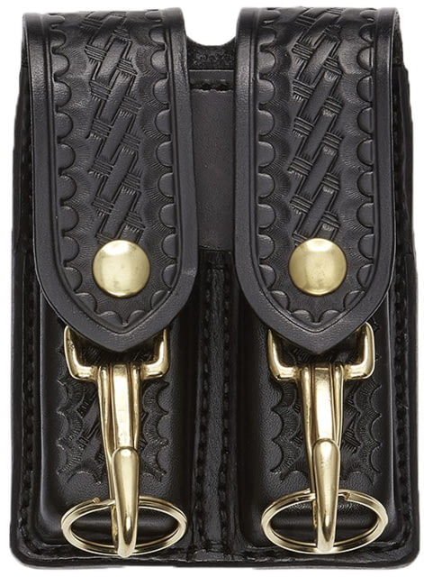 Aker Leather Double Magazine Pouch Folger Adams Black - Aker Leather