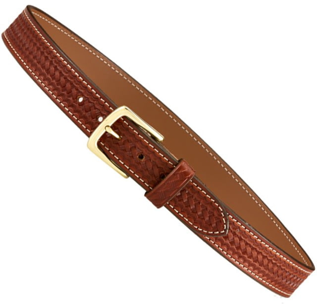 Aker Leather Dress Belt 1-1/2 46 in Basketweave Tan - Aker Leather