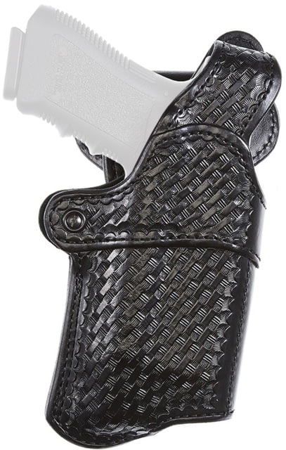 Aker Leather Model 114 Nightguard Tactical Light Low Ride Duty Holster SIG Sauer P320/320C Insight Technology M3/Streamlight TLR-1 Right Basketweave - Aker Leather