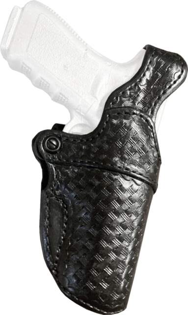 Aker Leather Model 119 Blue Line High Ride Loop Duty Holster Glock  Right Basketweave Black - Aker Leather