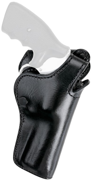 Aker Leather Model 123 Patrolman Revolver Duty Holster Smith & Wesson K-Frame Revolver 4in Right Plain Black - Aker Leather