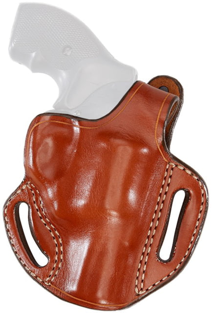 Aker Leather Model 137 Bodyguard Revolver Holster K/L-Frame 3in Right Plain Tan - Aker Leather