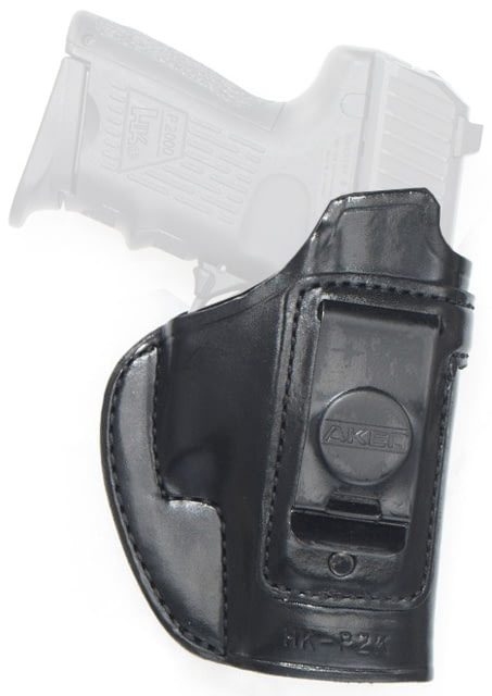 Aker Leather Model 160A Spring Special Executive Open Top Holster M&P Shield 9/45 Right Plain Black - Aker Leather