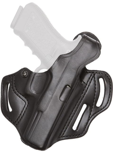 Aker Leather Model 166 Classic 3 Slot Holster Glock  Right Plain Black - Aker Leather
