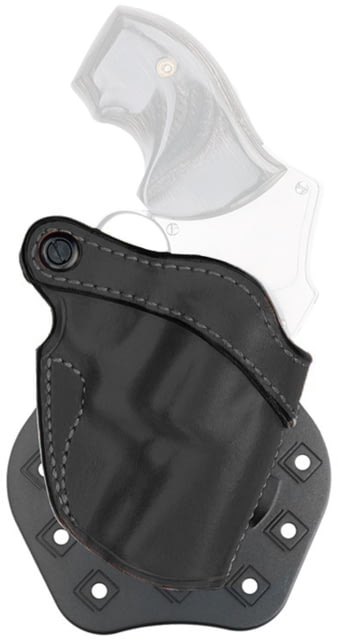 Aker Leather Model 244A D.A. Revolver Strapless Open Top Holster J-Frame 2in Left Plain Black - Aker Leather