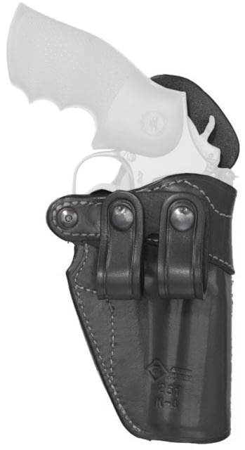 Aker Leather Model 251 D.E.A. Revolver IWB Holster J-Frame 2in Left Plain Black - Aker Leather