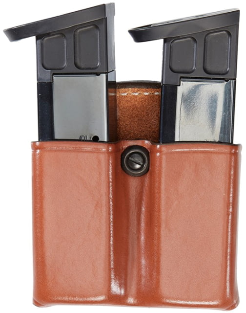 Aker Leather Model 523 D.M.S. Twin Double Magazine Pouch Double Stack 9mm/.40 Magazines Tan - Aker Leather