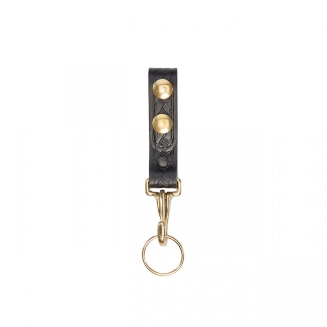 Aker Leather Model 561 Key Strap Holder Basketweave Brass Snap - Aker Leather