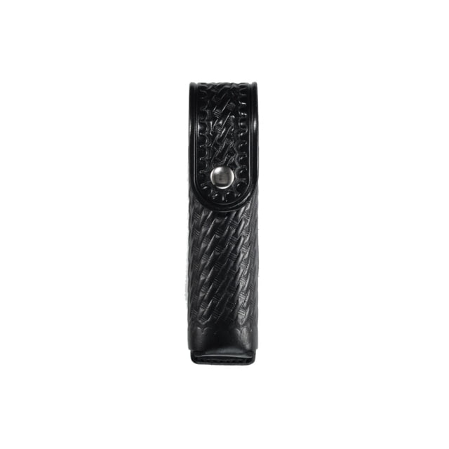 Aker Leather Model 570 Snap-on Mace Case Hidden Snap Basketweave Black A570-BW-H - Aker Leather