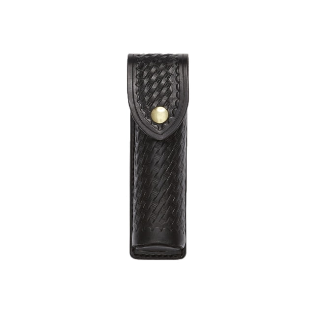 Aker Leather Model 571 Slide-on Mace Case Basketweave Black Snap Medium - Aker Leather