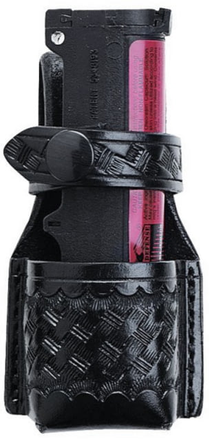 Aker Leather Model 576 MK VI Mace Case Black Snap Medium Basketweave Black - Aker Leather