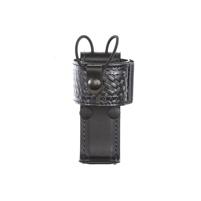 Aker Leather Model 588u Universal Radio Holder Basketweave Black - Aker Leather