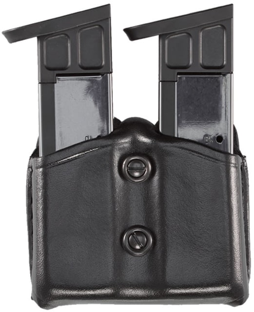 Aker Leather Model 616 Dual Magazine Carrier Plain Black - Aker Leather