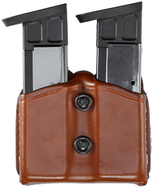 Aker Leather Model 616 Dual Magazine Carrier Plain Tan - Aker Leather