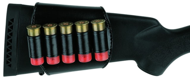 Aker Leather Pro Mount Shotgun Shell Holder Plain Black - Aker Leather