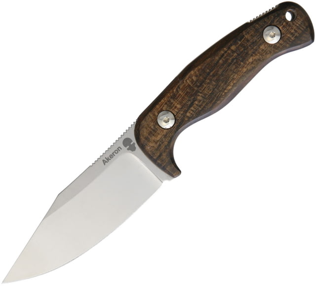 Akeron Eklipse Zircote by Tony Lopes Folding Knife 3" stonewash finish Bohler N690 stainless blade Ziricote wood handle EKLIPSE ZIRCOTE WOOD/SATIN - Akeron