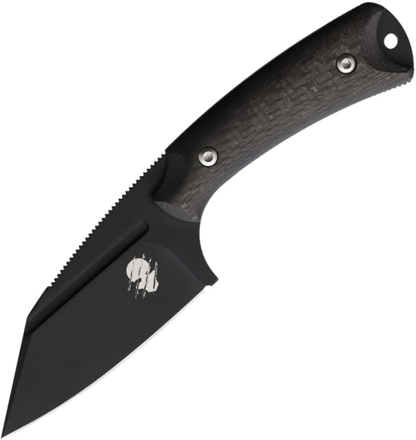 Akeron La Sanction CF Fixed Blade Knife By Bastinelli 2.75in Black Stonewash Bohler N690 SS Blade Carbon Fiber Handle Kydex Sheath LA SANCTION CF PVD - Akeron