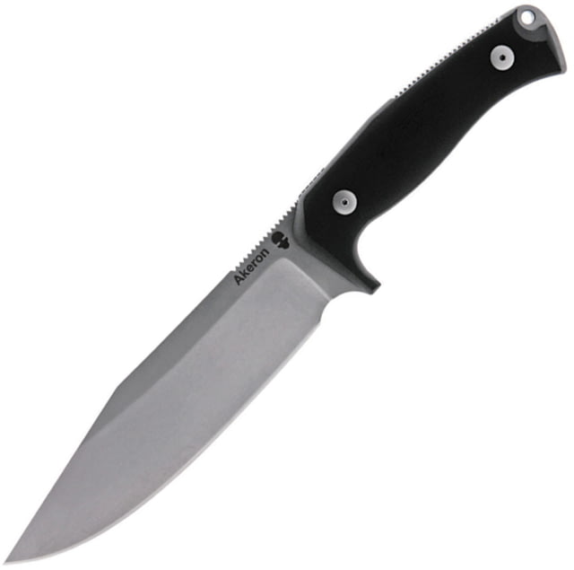 Akeron SFS Fixed Blade by Tony Lopes Knife 7" stonewash finish Bohler N690 stainless blade Black G10 handle SFS STONEWASH - Akeron