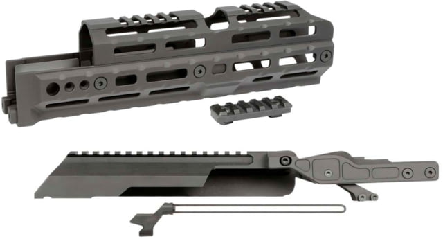 Midwest Industries AKM Alpha Series Top Cover Kit with AK Alpha Series M-LOK Handguard 10.0in Black and Top Cover