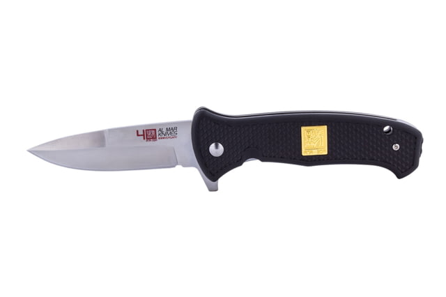Al Mar Knives 40th Anniversary Collection S.E.R.E. 2020 Folding Knife D2 58HRC Satin 3.6 in Traditional Glass Nylon Black - Al Mar Knives