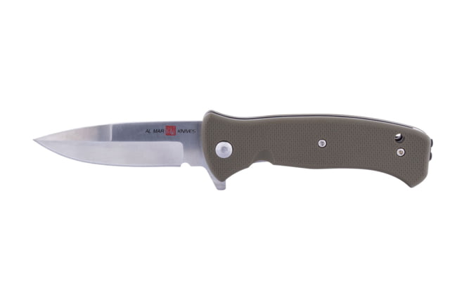 Al Mar Knives Mini S.E.R.E. 2020 OD Green Series Folding KnifeSpring Assist 8Cr 3 in Traditional OD Green - Al Mar Knives