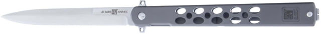 Al Mar Knives Quicksteel Folding Knife 5in Closed 4in Satin Stainless Steel Blade Gray Stainless Steel Handle - Al Mar Knives