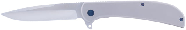 Al Mar Knives Ultra Thin Folding Knife 5in Closed 4in Satin Stainless Steel Blade Satin Stainless Steel Handle - Al Mar Knives
