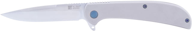 Al Mar Knives Ultra Thin Folding Knife 3.38in Closed 2.5in Satin Stainless Steel Blade Satin Stainless Steel Handle - Al Mar Knives