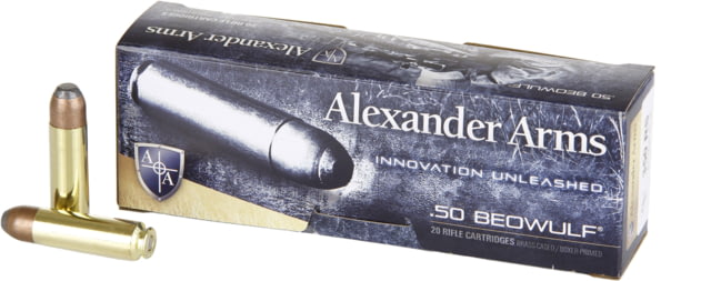 xander Arms Loaded .50 Beowulf 400 Grain Hawk FP Centerfire Rifle Box Of 20 Ammo