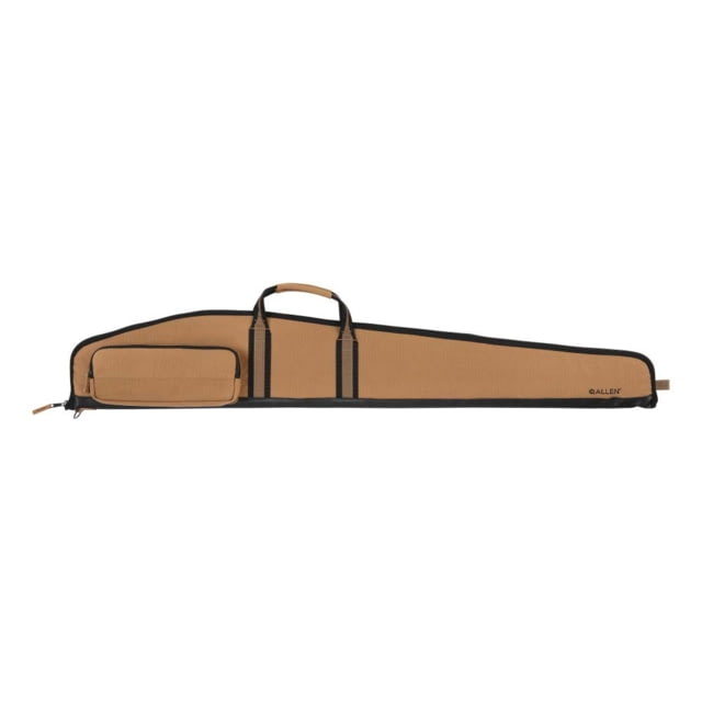 Allen Ranch Canvas Shotgun Case w/Lockable Zipper and D-ring 52in Long Foam Padding/Plush Quilted Interior Tan - Allen