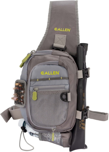 Allen Cedar Creek Fly Fishing Sling Pack Fits up to 4 Tackle/Fly Boxes Gray/Lime
