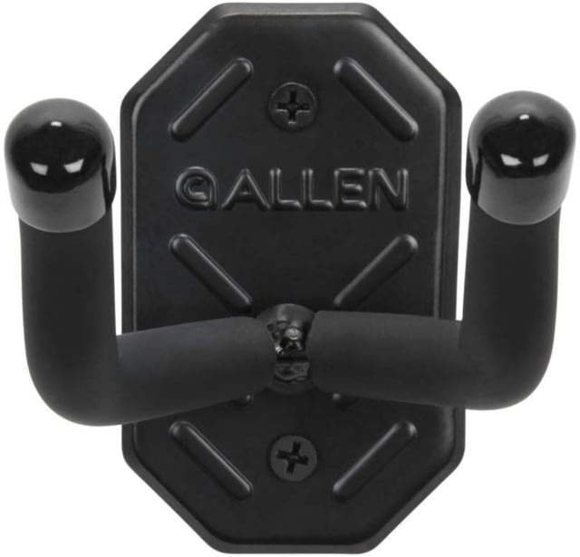 Allen Defender Double Hooks w/Metal Mounting Plate, Black, Steel, 7in, 2 Pack, 5646 by USA Allen Gun Storage Eqiopment