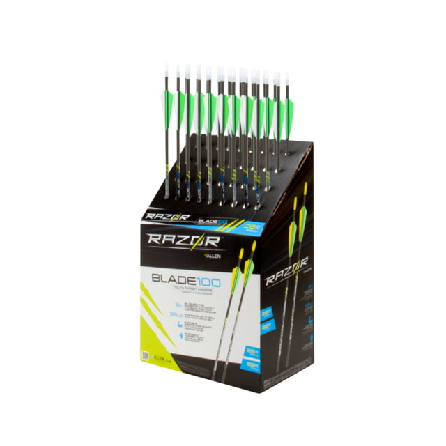 Allen Razor Blade100 Youth Arrow Display Neon Green/Yellow 26