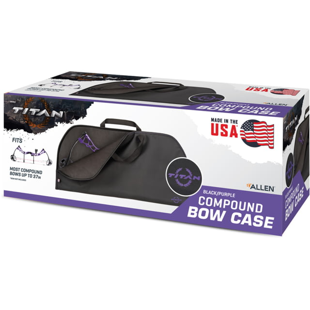 Allen Titan Boxed Bow Case, Black/Purple, 6096A by USA Allen Archery Bow Cases