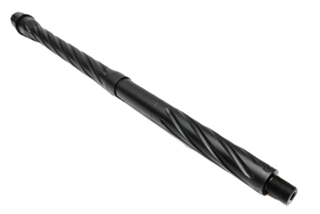 Alpha Shooting Sports 5.56x45mm NATO 16in Mid Spiral Fluted Barrel Contour Profile 1-8 Twist 1/2x28 Thread Nitride Black - Alpha Shooting Sports