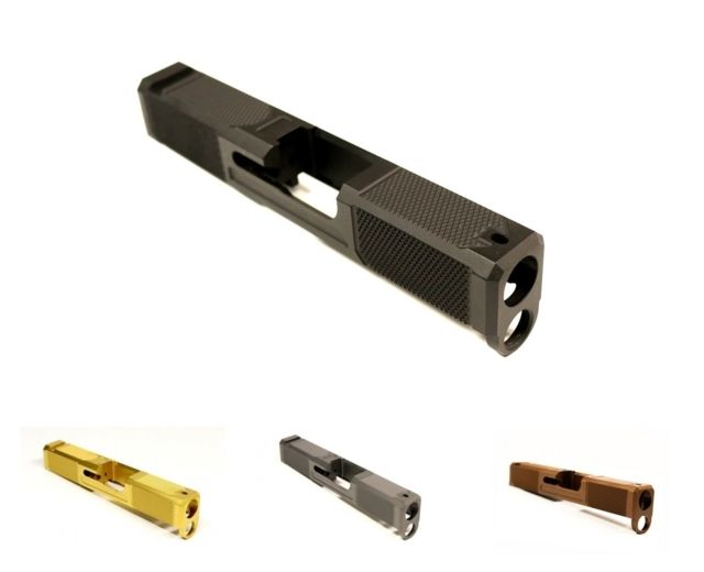 Alpha Shooting Sports ALPHA V5.2 G43 Executive Carry Pistol Slide - TiN, Gold, G43EXECV5.2TiN by USA Alpha Shooting Sports Pistol Slides & Slide Parts